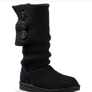 Black sweater UGG boots
